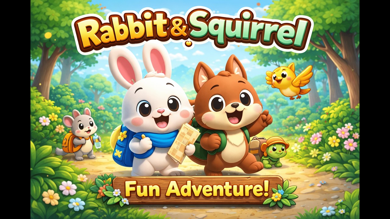 The Rabbit Is Going on a Trip with Squirrel and Her Friends | Fun Kids Cartoon Adventure