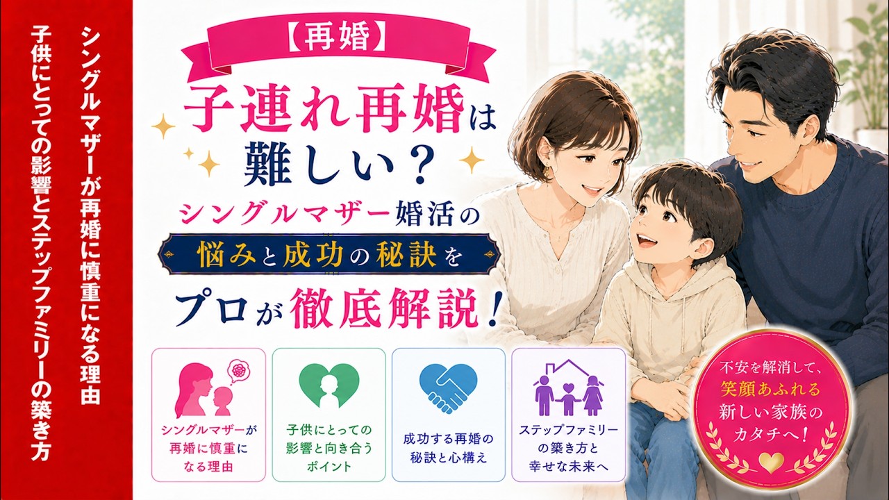 子連れ再婚は難しい？シングルマザー婚活の悩みと成功の秘訣をプロが徹底解説！