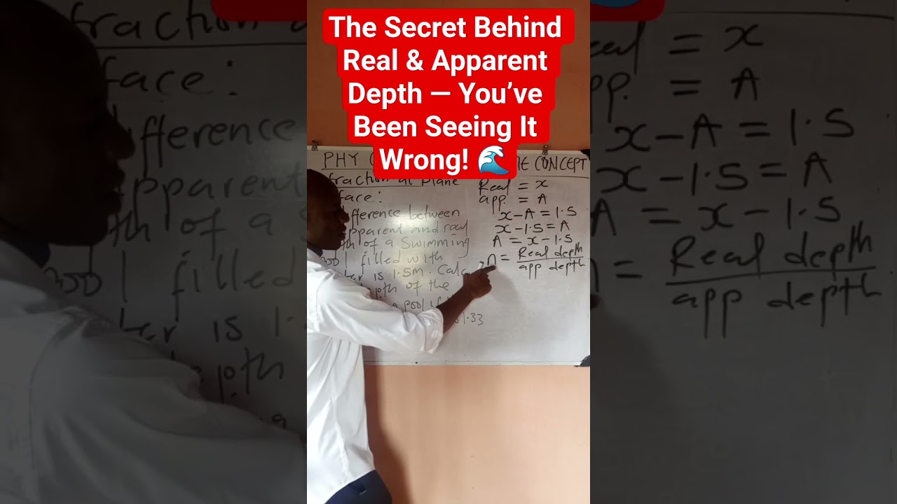 The Secret Behind Real & Apparent Depth &mdash; You&rsquo;ve Been Seeing It Wrong! 🌊 #education