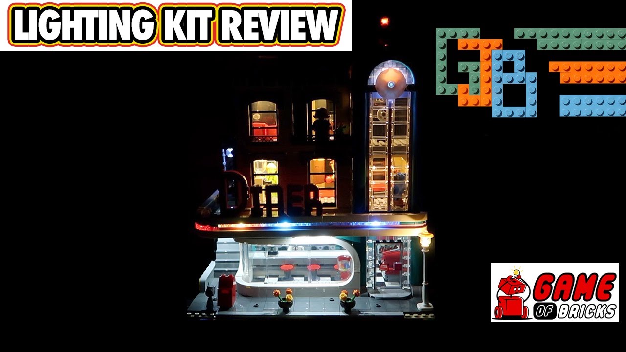 LEGO Downtown Diner Lighting kit #review (10260)