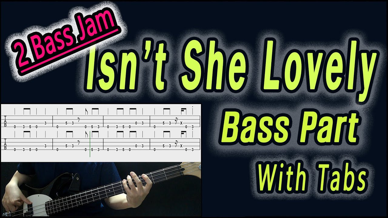 [2BassJam](Bass)Isn't She Lovely - Stevie wonder(Bass cover with tabs 160)