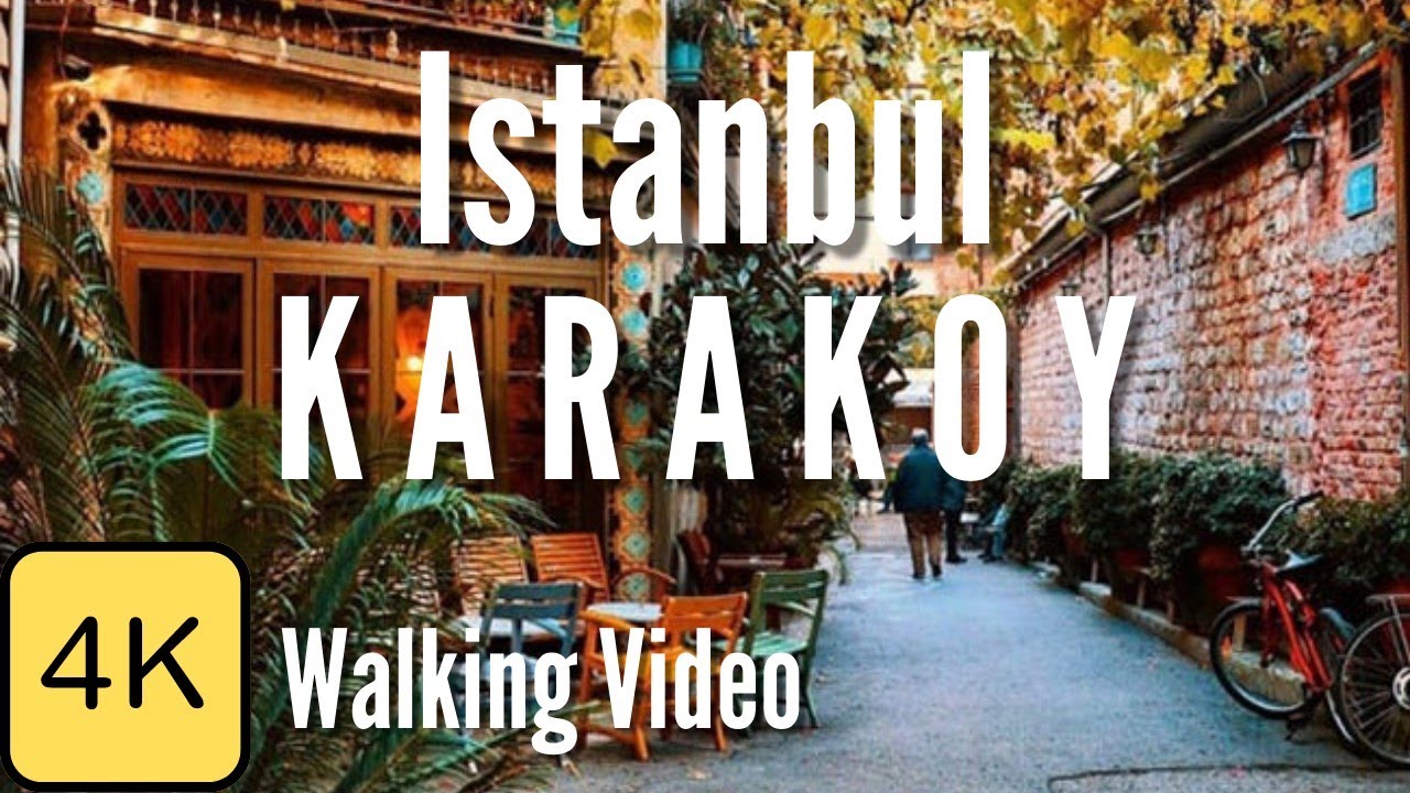 Walk in Istanbul, Turkey, Walk in Karakoy, 4k Resolution Walking Tour, Turkey Walking Tour