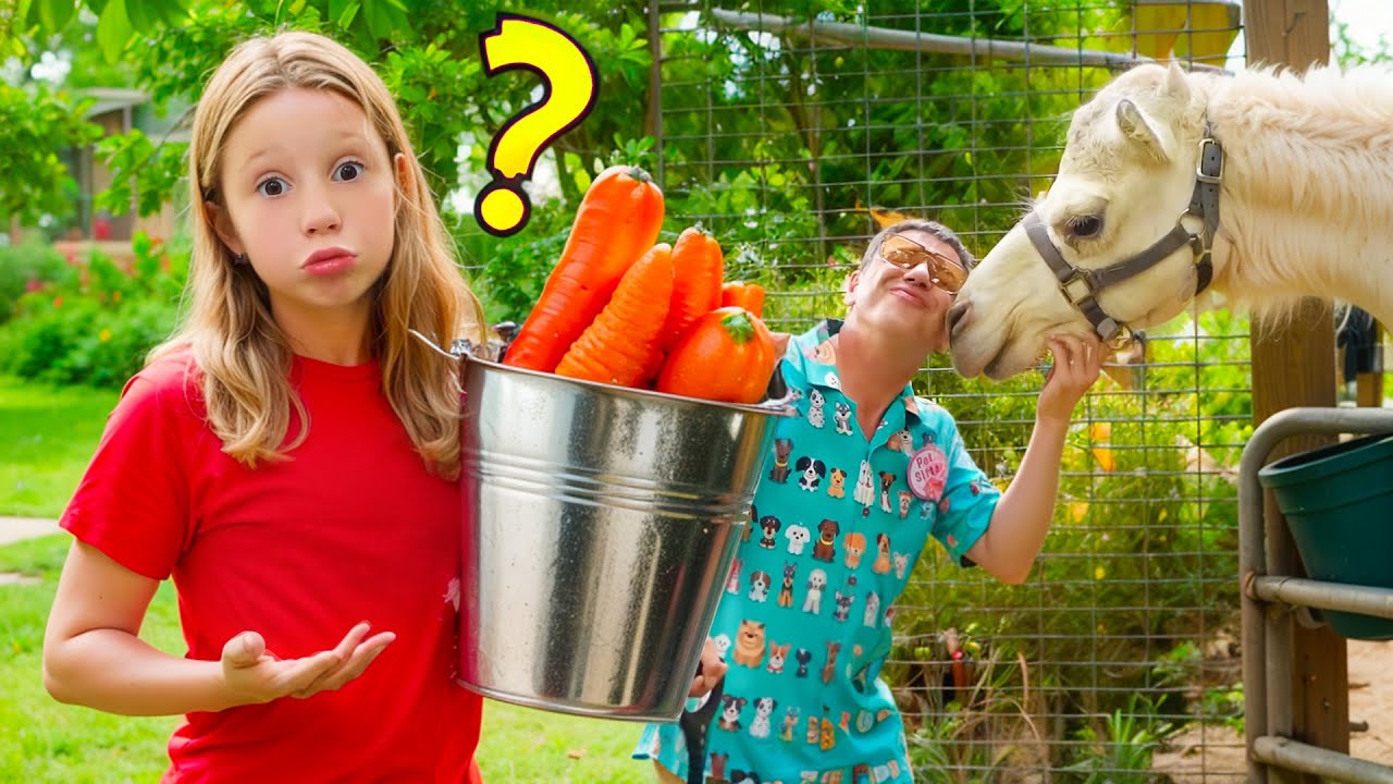 Nastya und Papa erleben ein spannendes Abenteuer bei der Pflege seltener Tiere
