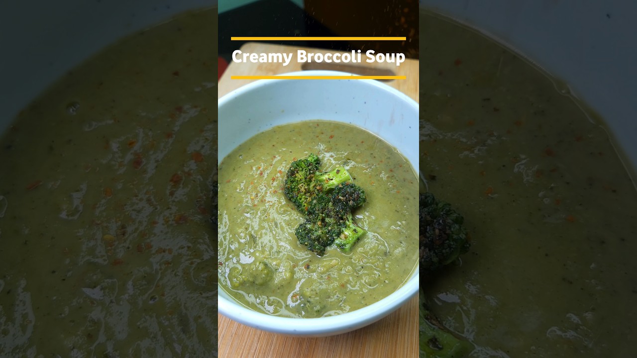 Creamy Broccoli Soup #broccolisoup #creamysoup #souprecipe #shorts #viralvideo