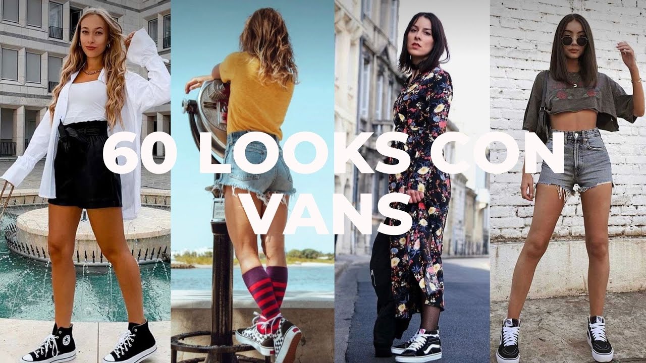 60 Looks con Vans💥 ¿Cómo Combinar Vans Negras? Mejores outfits con Zapatillas Vans✔️