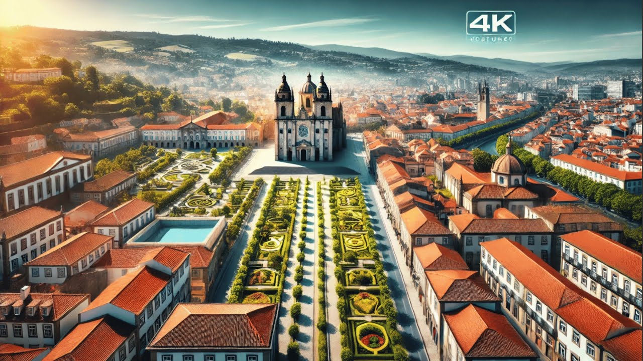 Viseu Vista: A 4K Aerial Adventure | Soaring Over the Heart of Portugal 🚁🏰