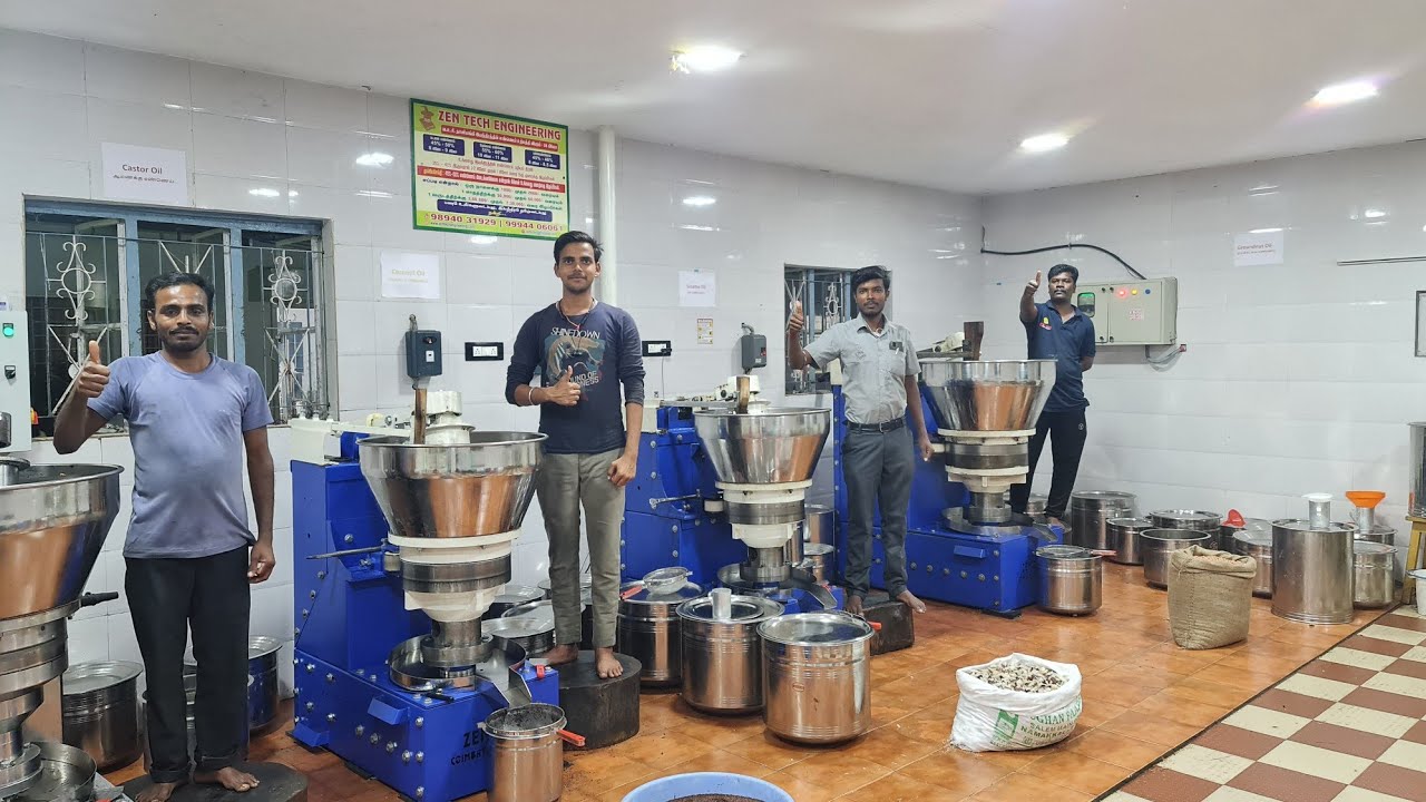 How is made ? cold pressed oils in Automatic  #Marachekku #StoneChekku Machine #ZenTech 7339197774