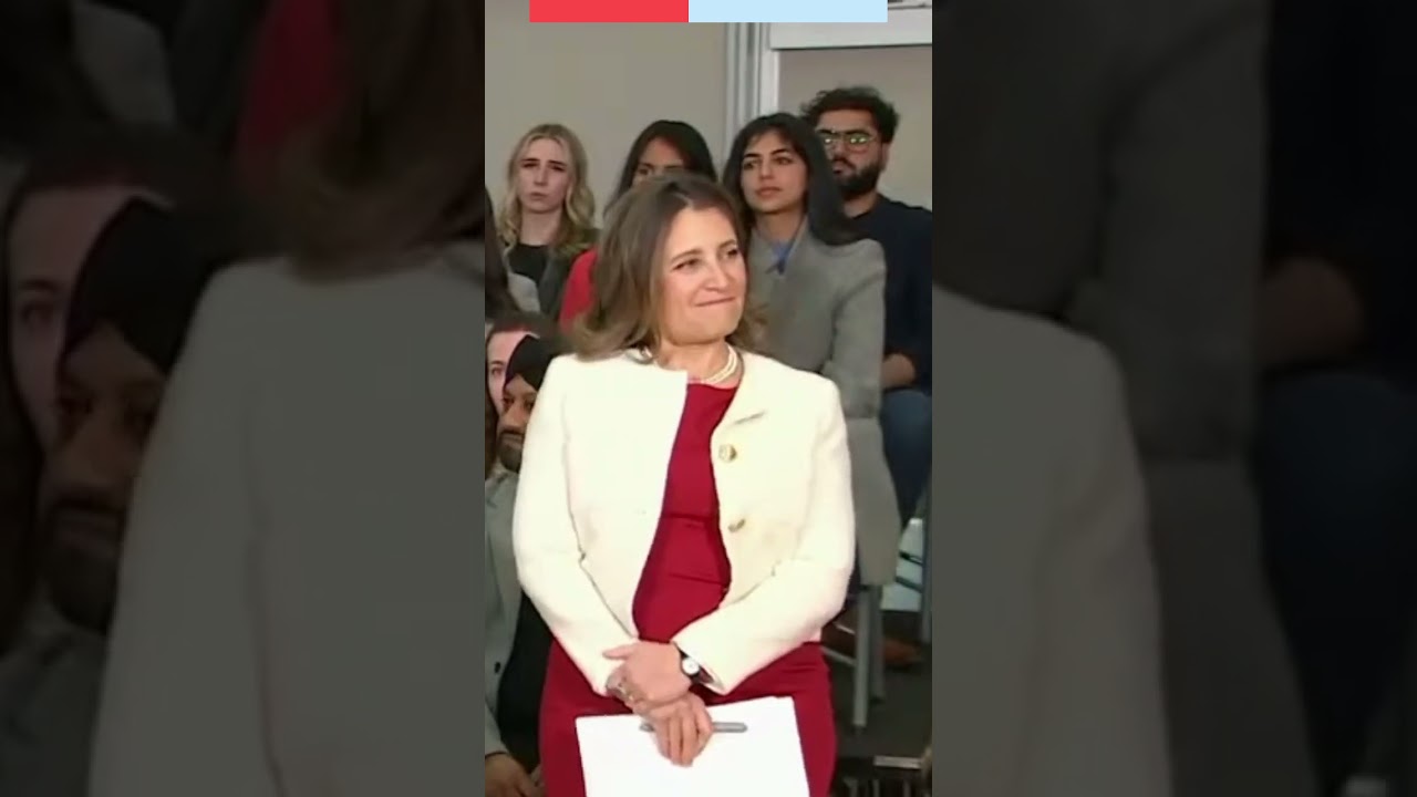 Chrystia Freeland tweaking  💀🤐 #trudeaulegacy #trudeaugovernment #trudeauleadership