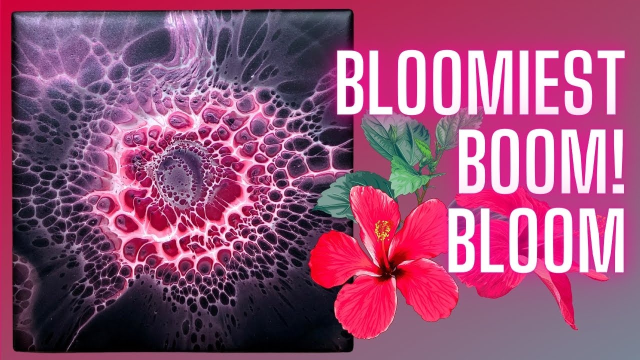 Bloomiest BOOM! Bloom - Happy accident from differing paint consistencies!