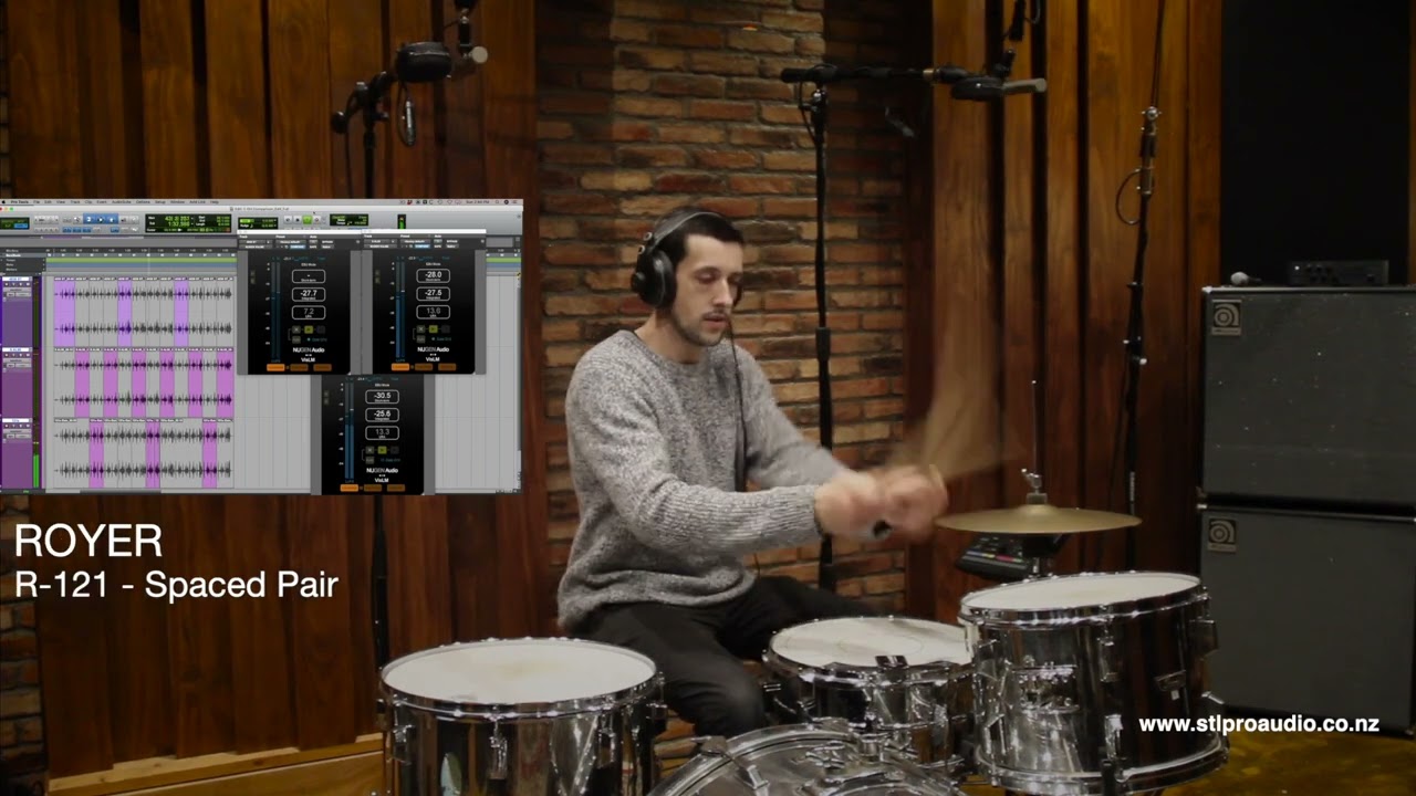 SAMAR Overhead Demo Part 2.  Coles 4038 vs AL95  vs Royer R-121 - STL Audio
