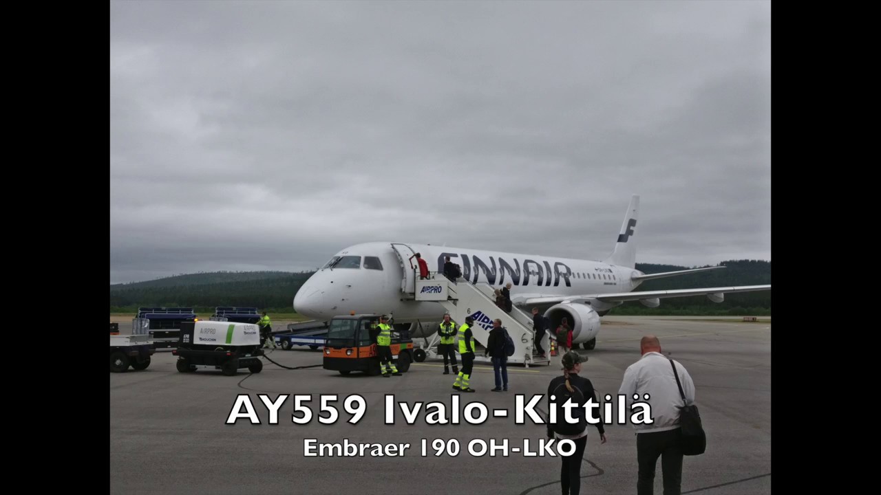 Finnair Embraer 190 from Ivalo to Kittilä