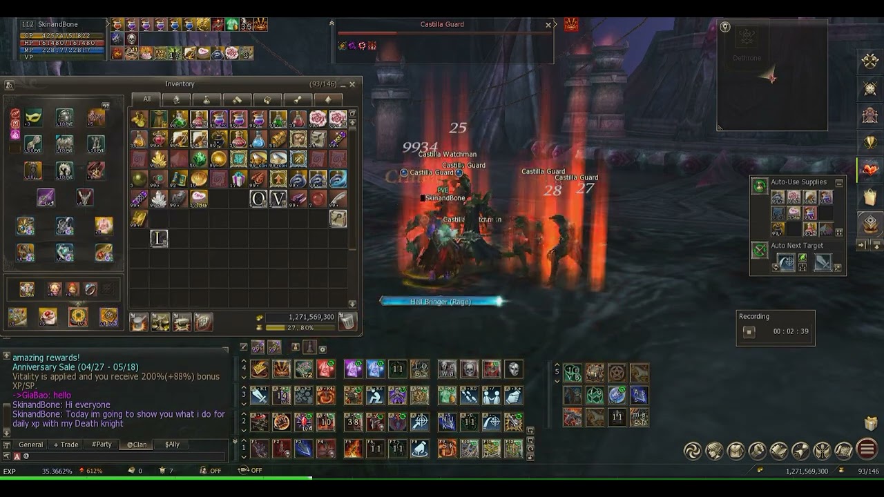 Lineage 2 NA Death Knight K120 Show Case