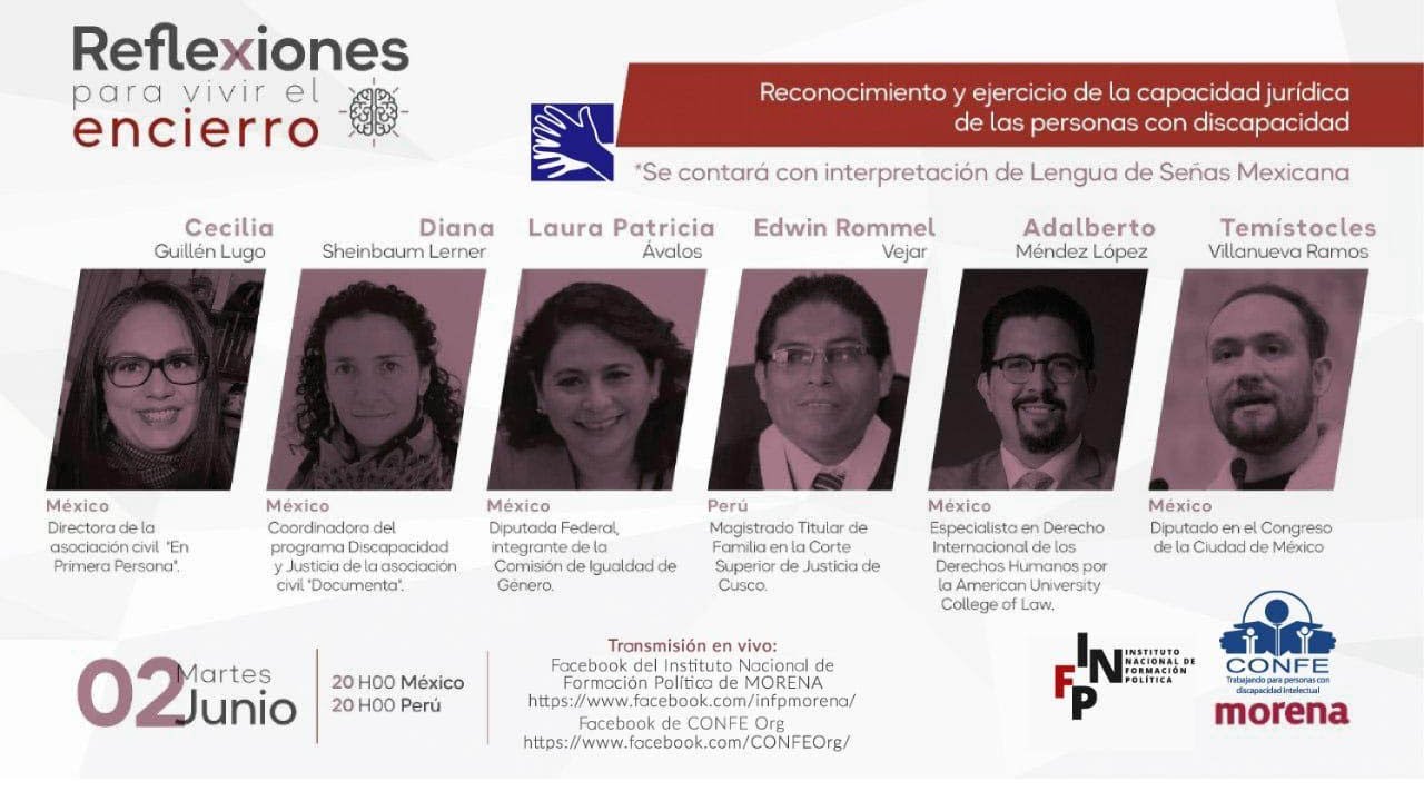 Webinario:  Reconocimiento y ejercicio de la capacidad jurídica de las Personas con Discapacidad.