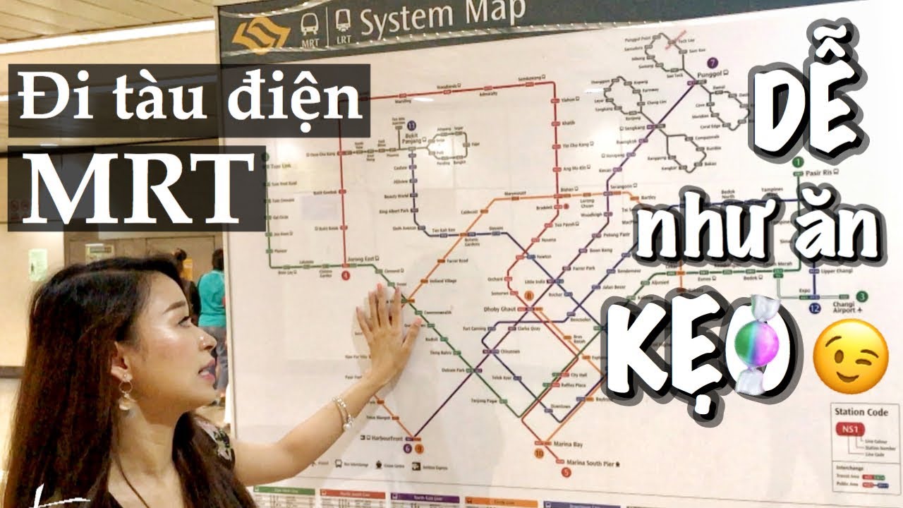 Đi tàu điện MRT dễ như ăn KẸO [My Singapore's Diary]