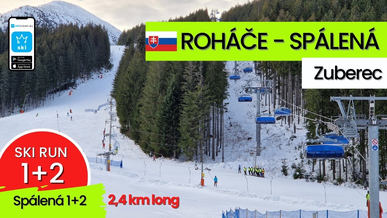 Rohace Spalena Zuberec Slovakia / ski run 1+2, short video 55