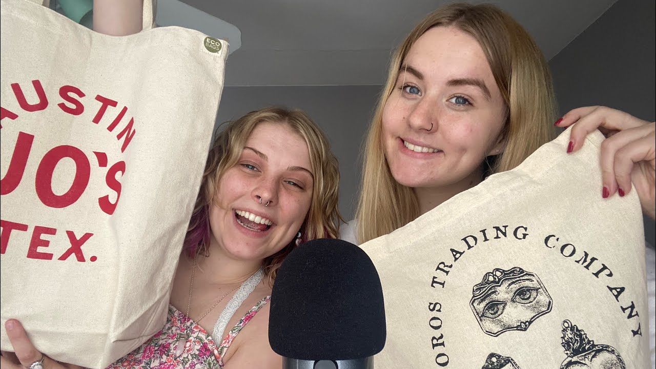 ASMR what i bought in texas! shopping haul and ramble (ft emma) 🛍 🌯