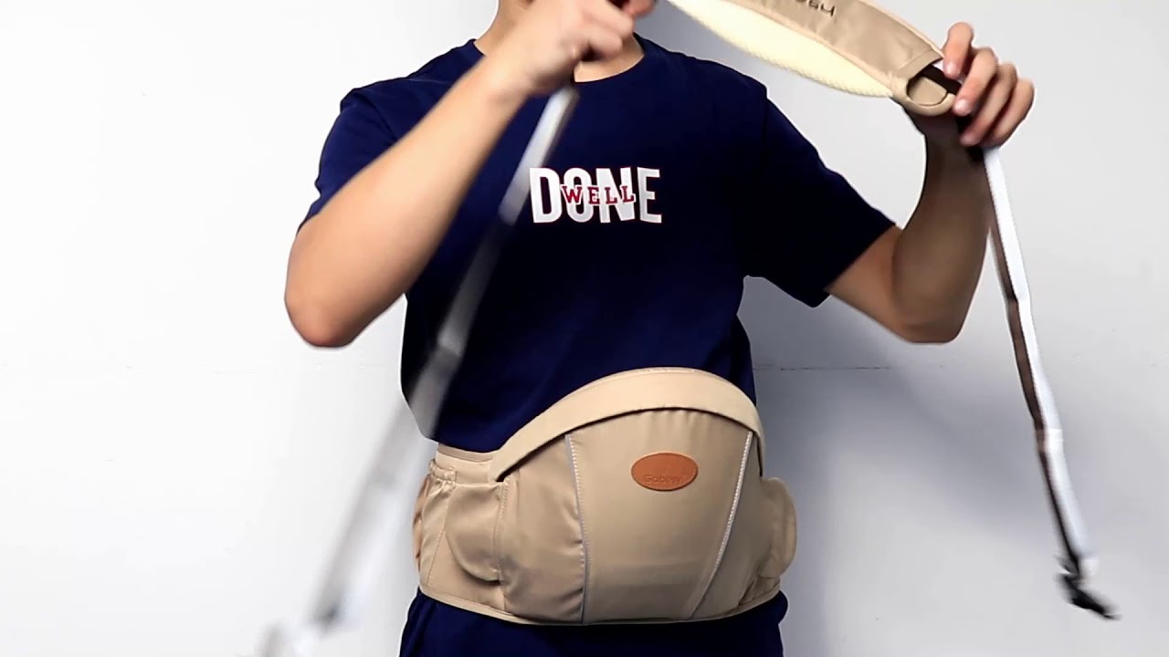 Ergonomic Baby Carrier with Hip Seat for Baby with Reflective Strip