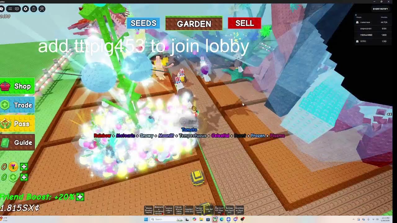 🔴hello friends sub road to 1.5k#mm2 #roblox #grow a garden #fyp #join up