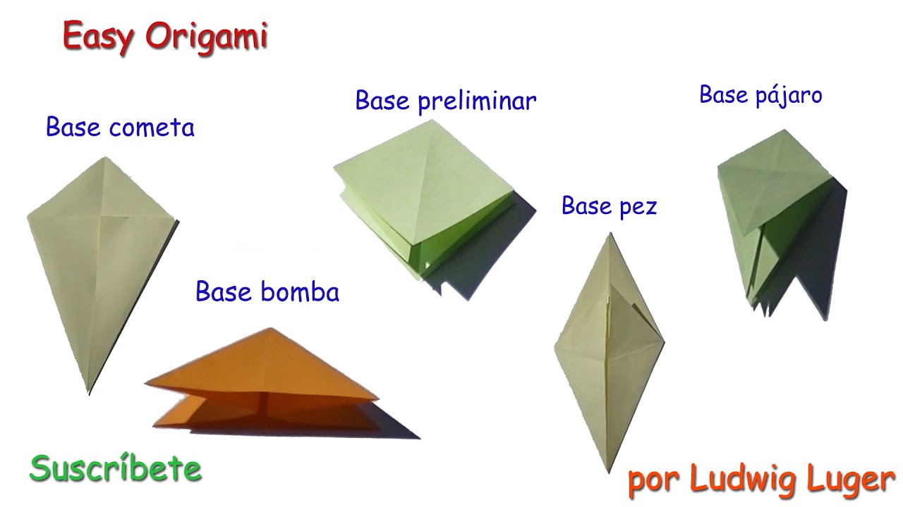 las 5 primeras bases de la papiroflexia_turoriales origami en español