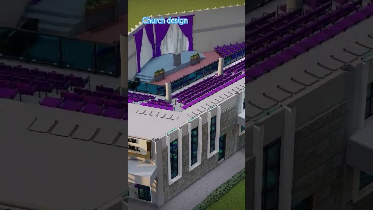 Modern Church Design on an irregular plot . #church #christian #architecture #interiordesign