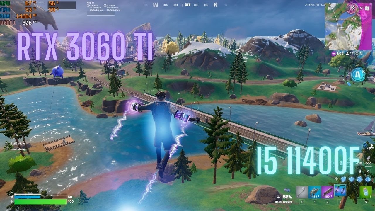 RTX 3060 ti + Intel i5 11400F Fortnite chapter 6 season 3 gameplay| Performance mode