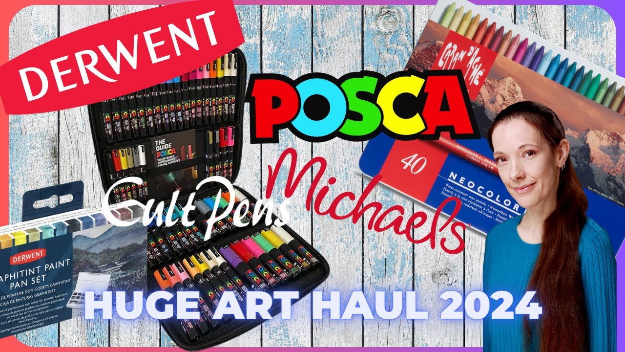 Huge 2024 Art and Coloring Haul Video! Unboxing Michaels, Cult Pens, Blicks, Amazon...