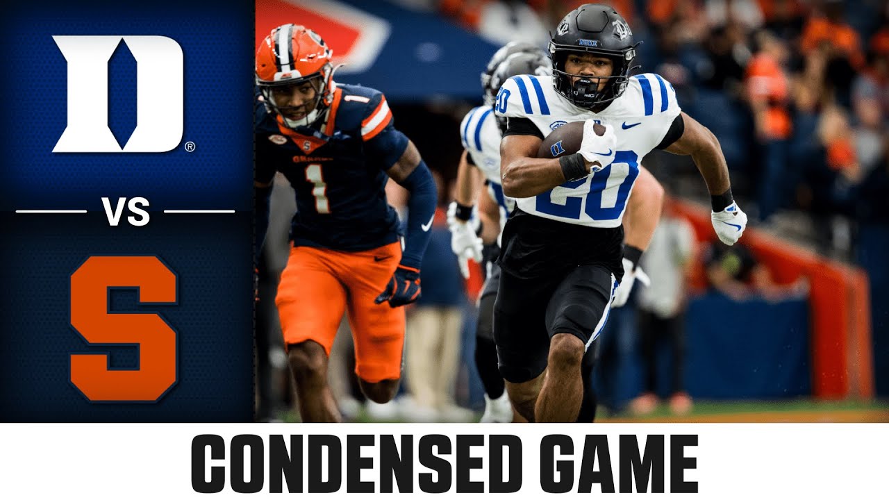 Duke vs Syracuse Condensed Game | 2025 ACC Football