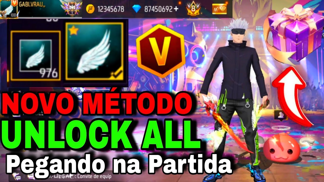 NOVO UNLOCK ALL COM TODAS SKINS FUNCIONANDO NA PARTIDA UNLOCK ALL ATUALIZADO ENVIANDO PRESENTE 🎁