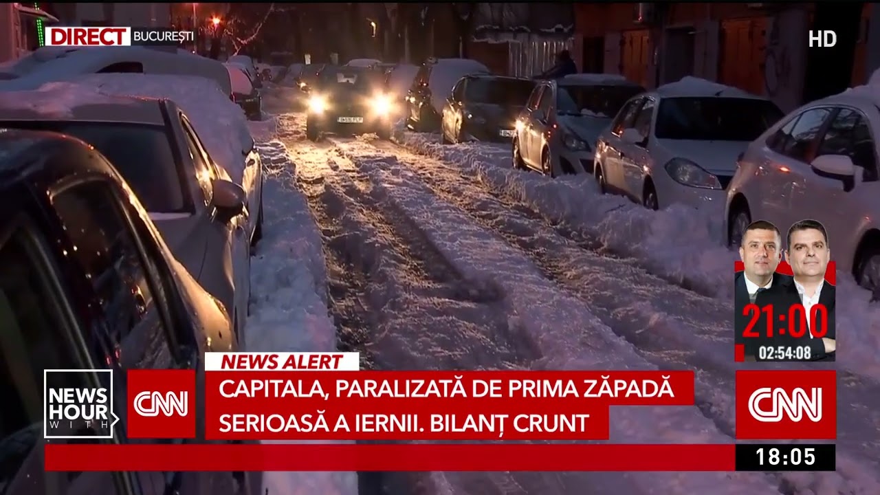 Capitala, paralizată de prima zăpadă serioasă a iernii. Bilanț crunt