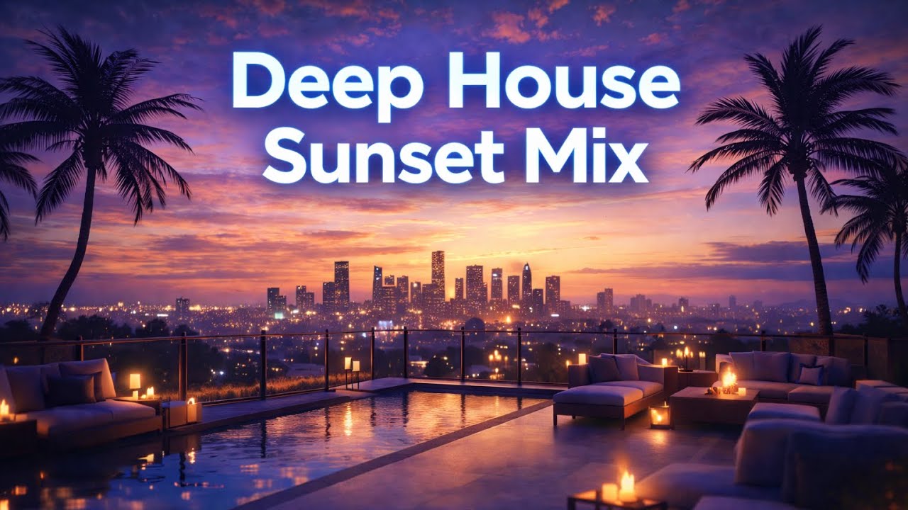 Luxury Rooftop Sunset | Deep House Skyline Vibes (Smooth Loop Visual) | 1 hour 