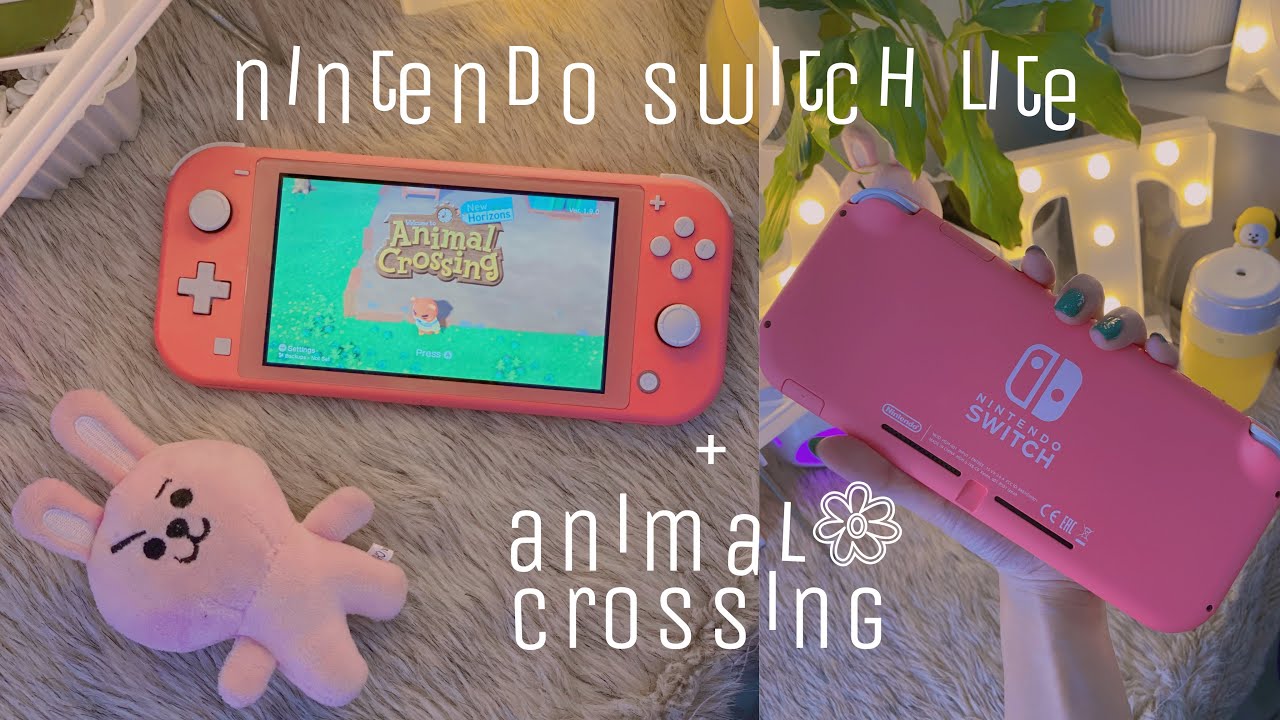 i finally gave in to switch lite! | unboxing + intro to animal crossing 🦝