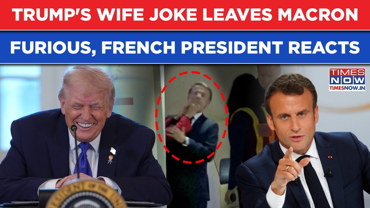 BIG Trump-Macron FACEOFF! Watch HEATED EXCHANGE As WIFE Joke Leaves French President FURIOUS