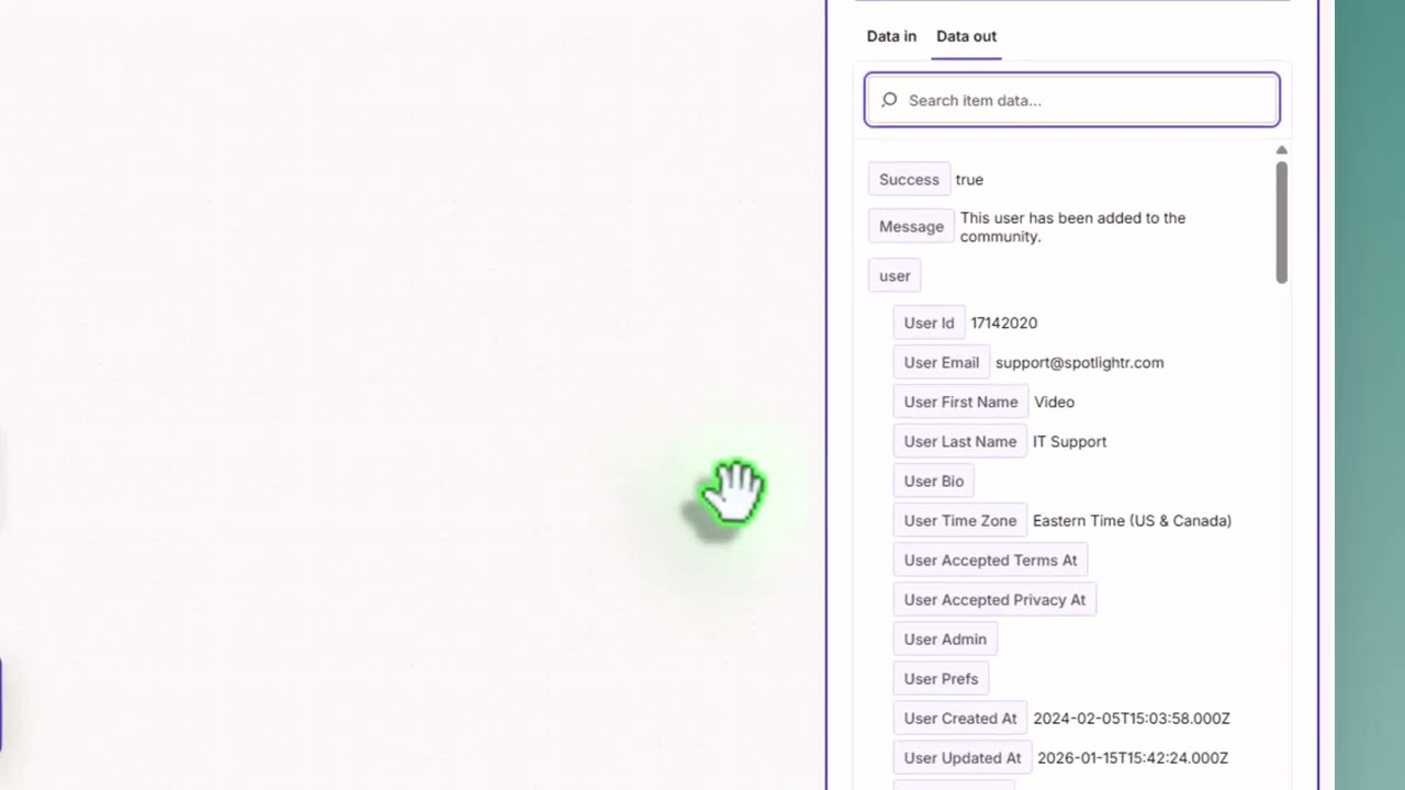 Automatically send a Circle community invitation to any lead generated from Spotlightr videos