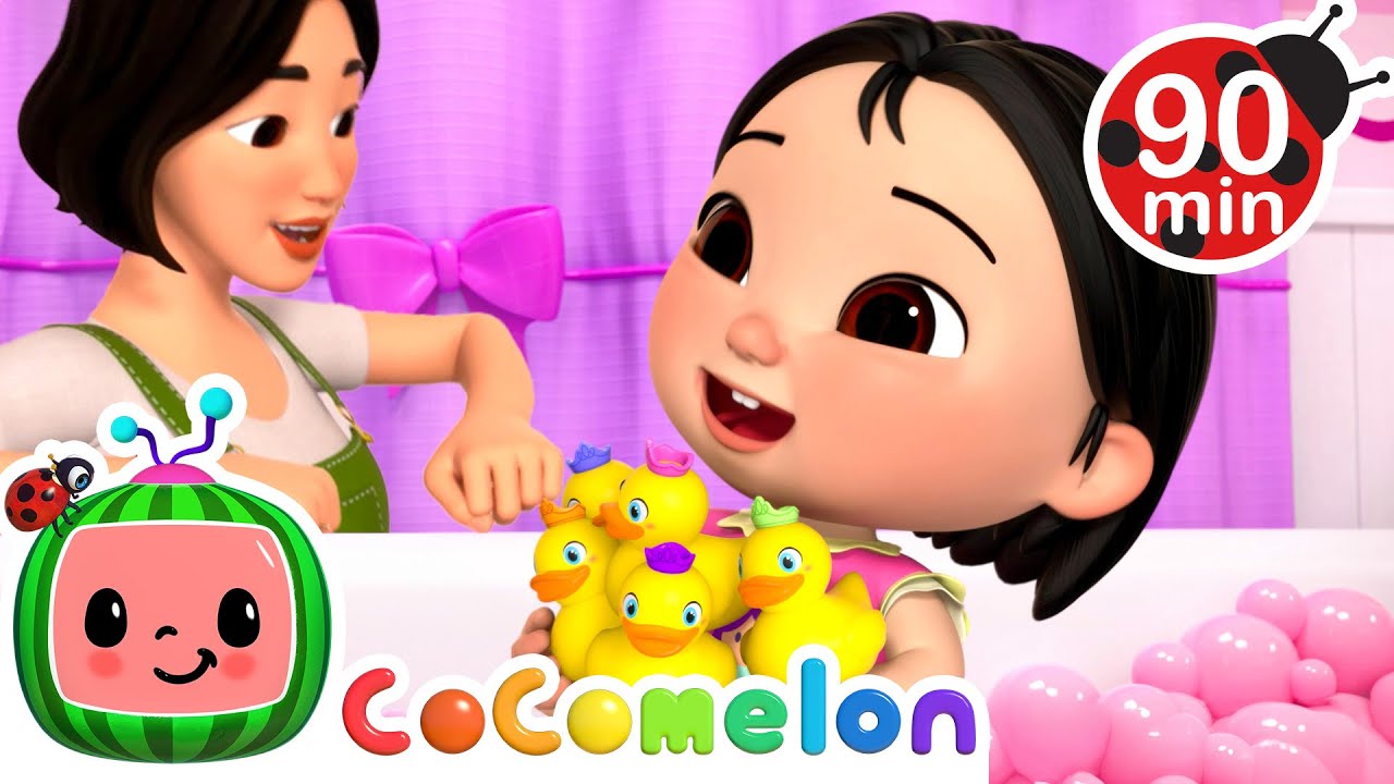 Cece Counts Her 5 Little Ducks in the Bath 🫧🦆🦆🦆🦆🦆🫧 | CoComelon | Nursery Rhymes for Babies