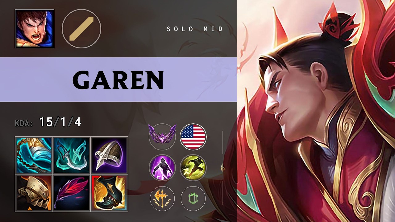 Garen Mid vs Galio - NA Master Patch 26.14