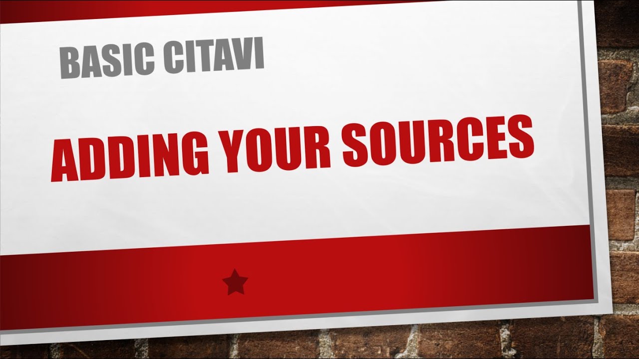 2. Citavi Adding Sources