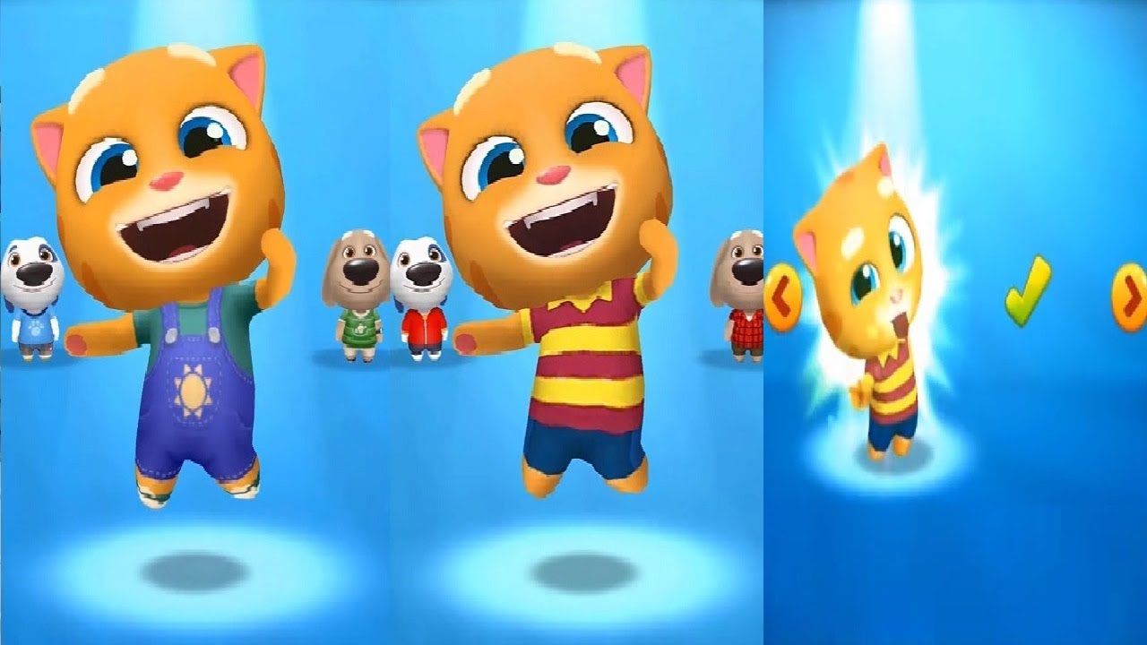 Talking Tom Gold Run First Version VS Lava Escape Cycle Tour Event GINGER Old VS New outfit Unlocked