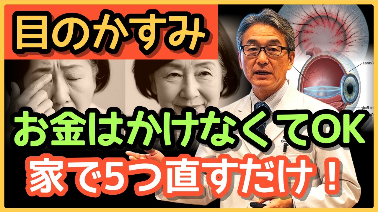 眼科医が教えない「かすみ目」の真実！自宅で視力を回復する5つの習慣【60・70代もお金をかけずに】