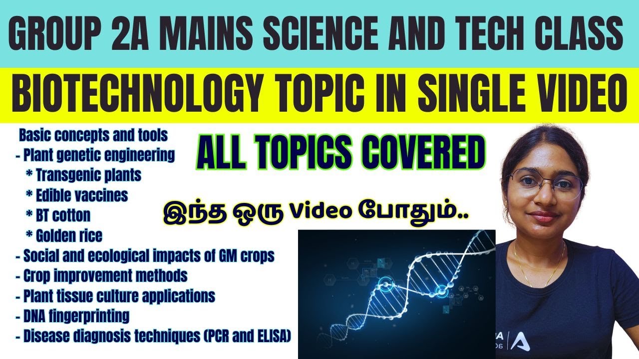 Science & Technology: Biotechnology Topic | Group 2 & 2A Mains 2025