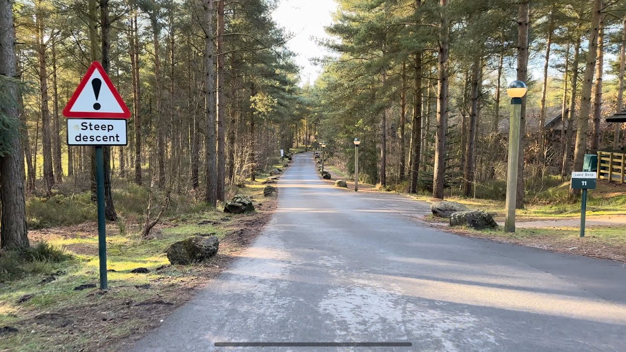 Cycling around the red route in January 2024 at Center Parcs, Whinfell Forest