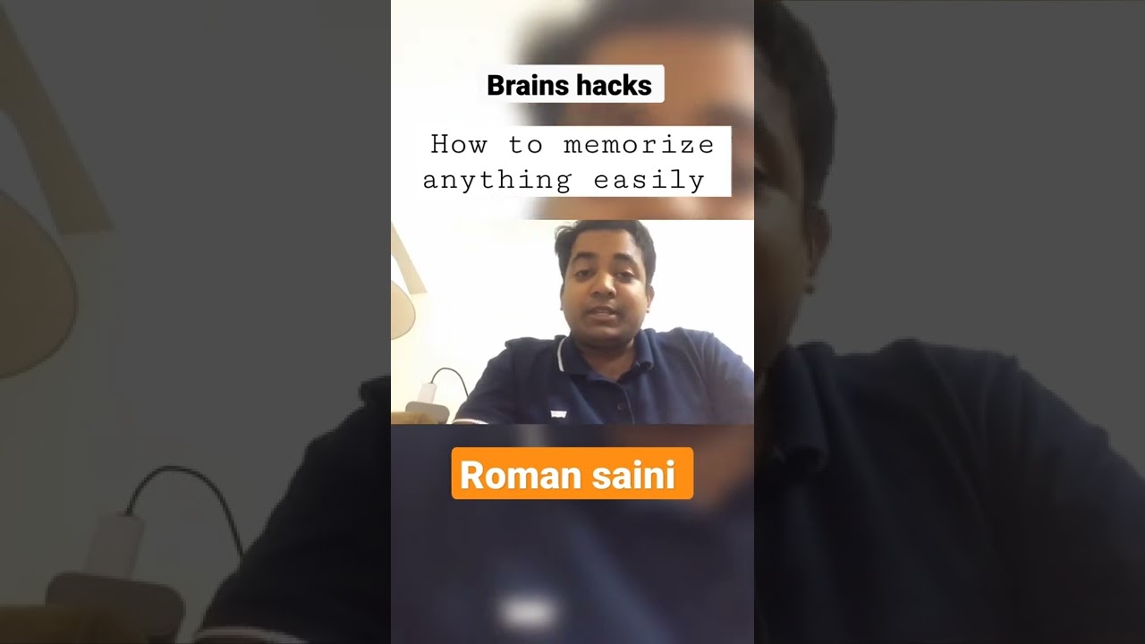 How to memorize anything easily || Roman saini ||