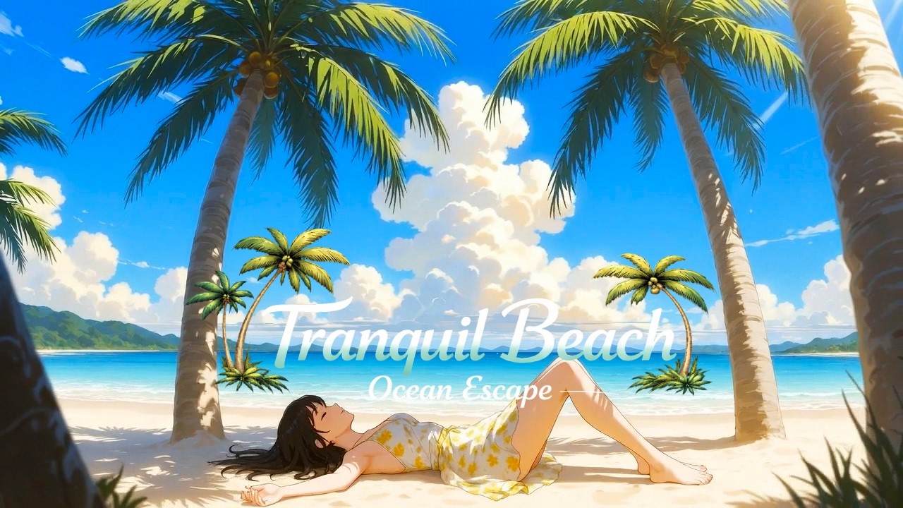 Tranquil Beach 🌴 Relaxing Acoustic Guitar Music for Sleep, Study & Spring Relaxation