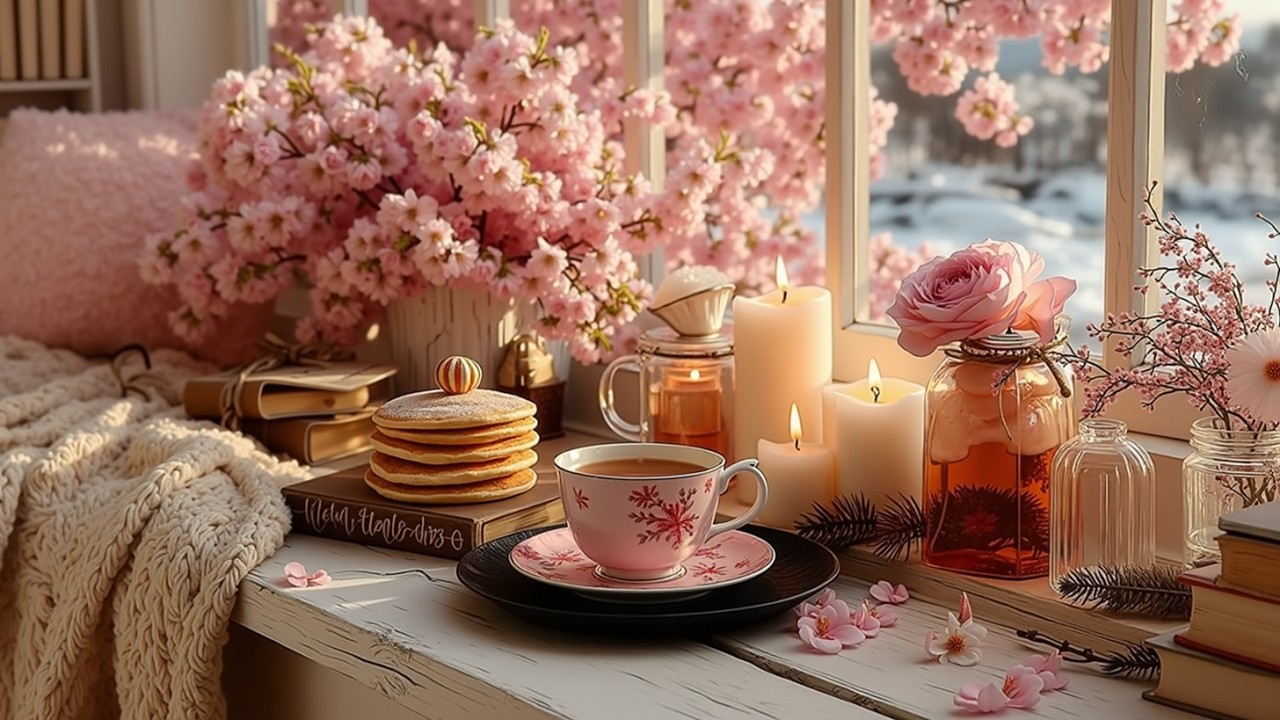 Уютный Весенний Утренний Джаз - Расслабляющая Атмосфера Кофейни и Нежные Ритмы Босса-Новы