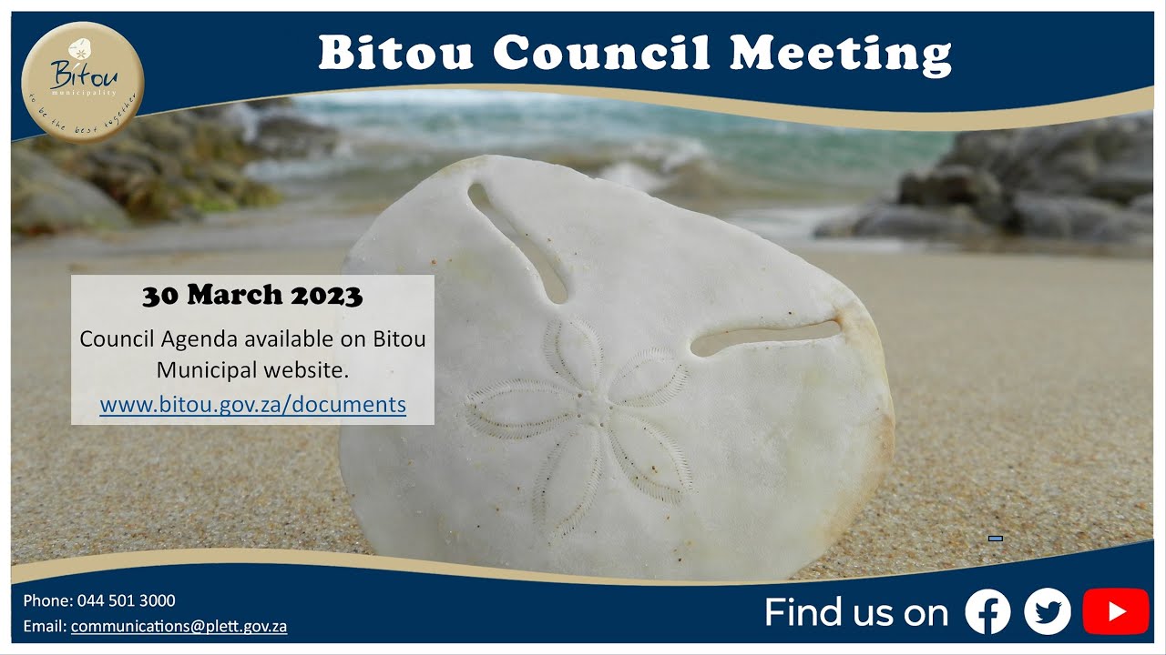 Special Council Meeting | 30 March 2023 | Bitou Local Municipality