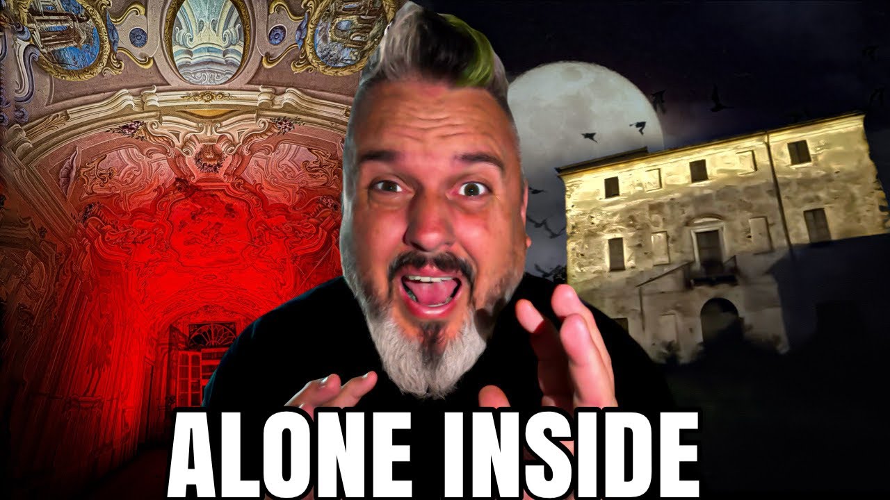 I SLEPT in an Abandoned HAUNTED Italian Mansion Doors Slammed and Shadows Moved 