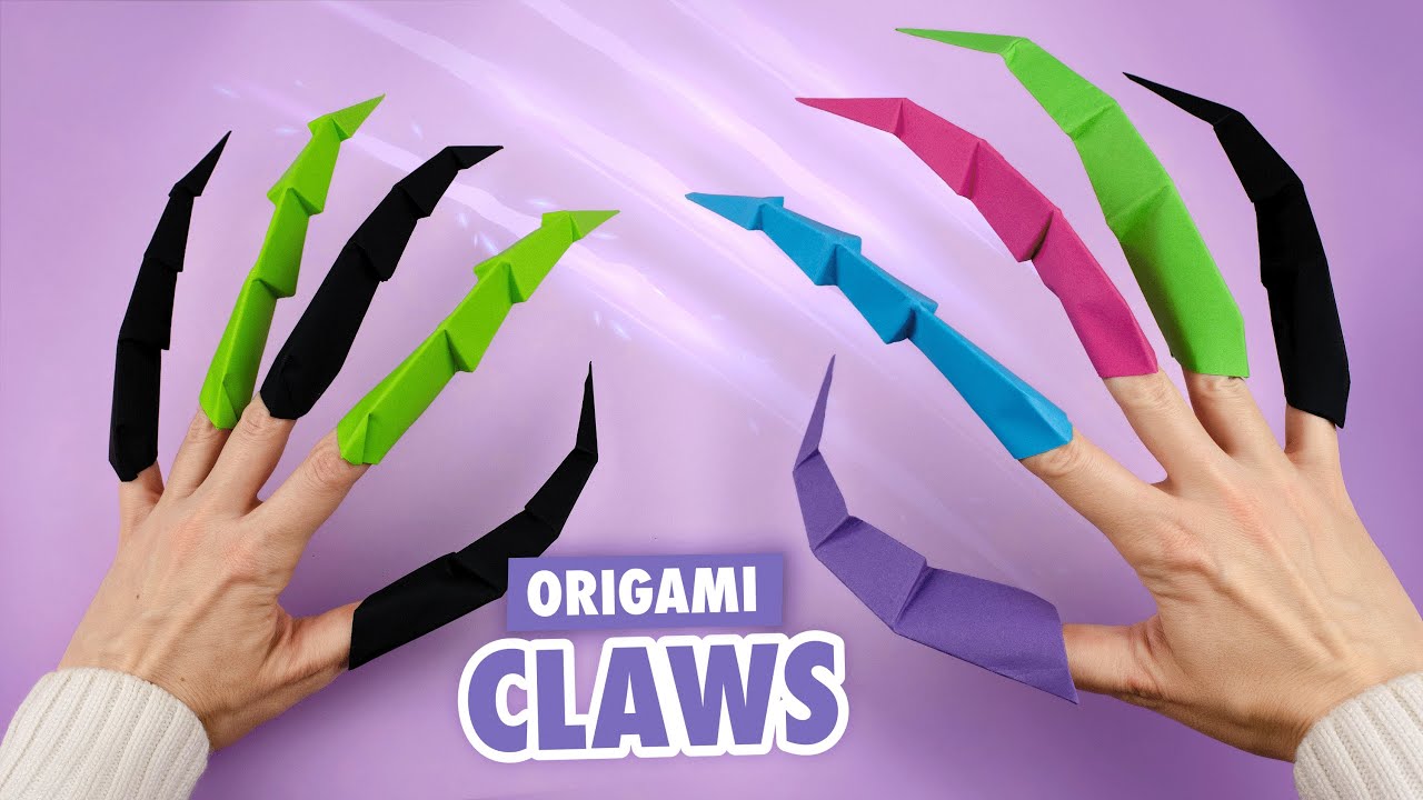 Оригами Когти из бумаги | Как сделать бумажные когти | Origami Paper Claws