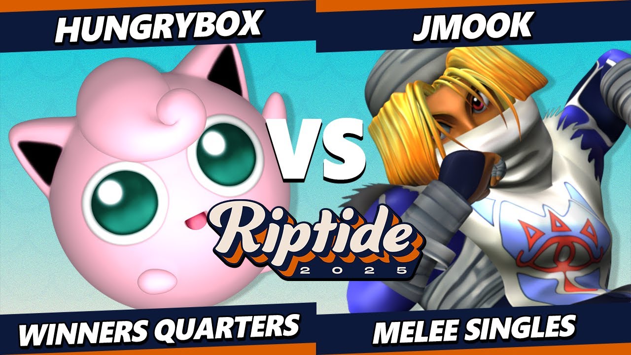 Riptide 2025 - Hungrybox (Jigglypuff) Vs. Jmook (Sheik) Smash Melee - SSBM