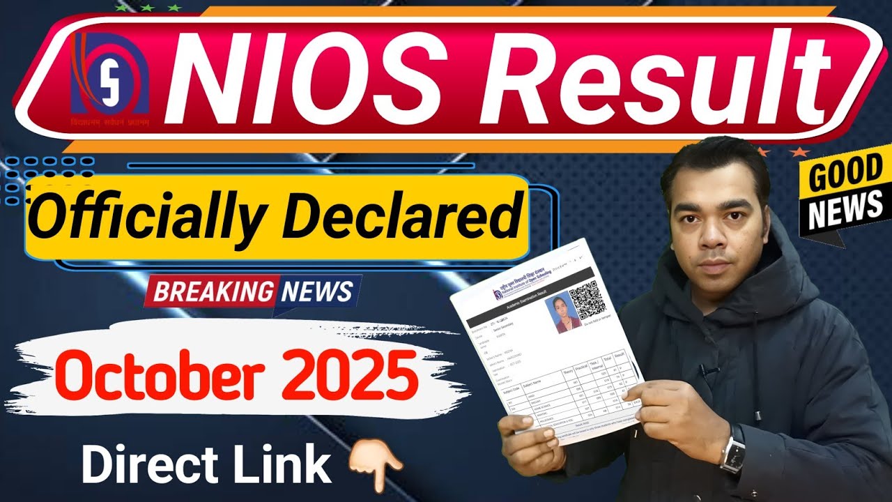 NIOS Result Declared October 2025