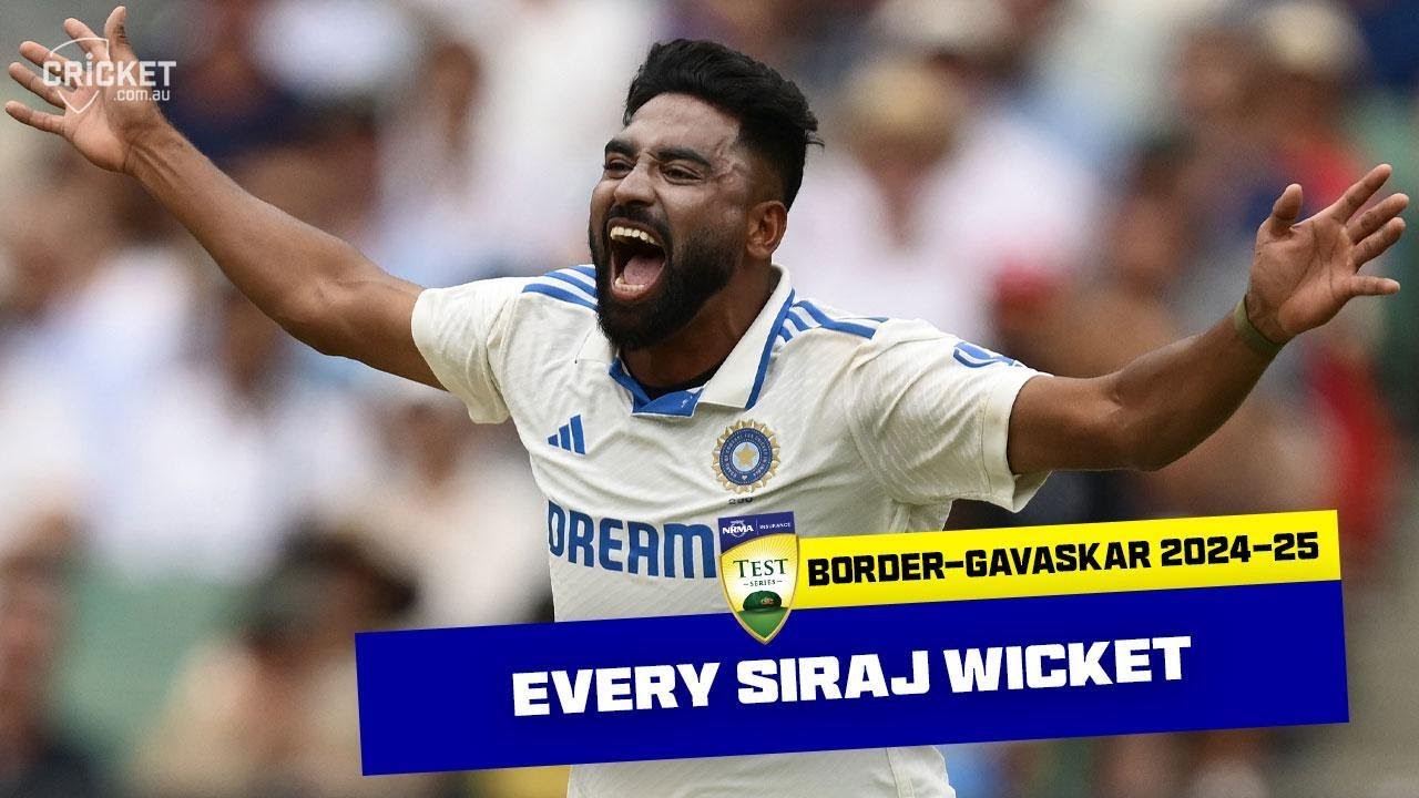 Every wicket: Livewire Siraj claims 20 Aussie victims | Australia v India 2024-25