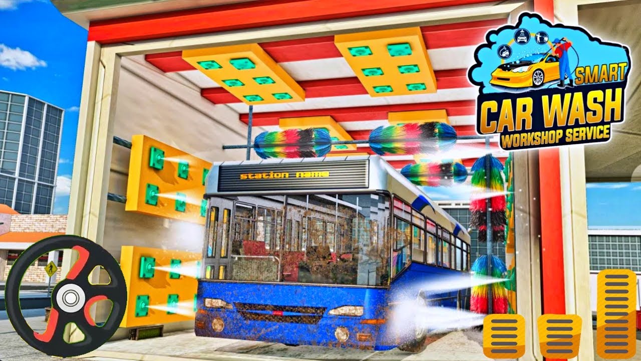 Smart Car wash Workshop: Service Garage 2021 #2 - Mud Bus Modern Wash - Best Android Gameplay